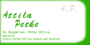 attila petke business card
